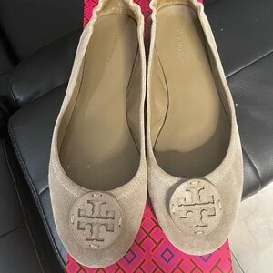 Tory Burch Minnie Travel Suede Ballet Flats
